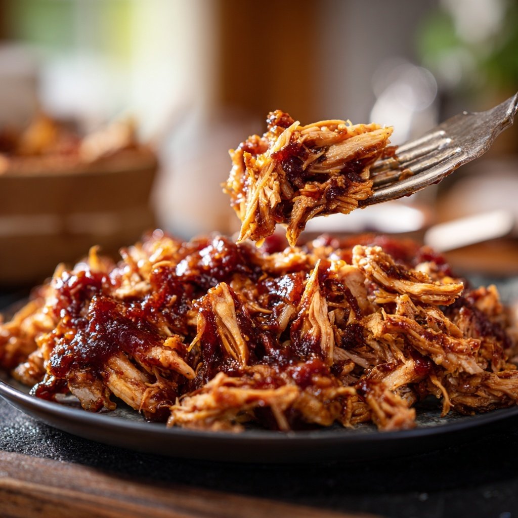 Geschreddertes Barbecue Hähnchen Grütze