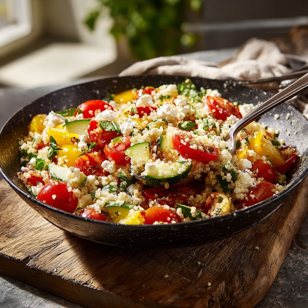 Feta Quinoa Bowl mit Gemüse