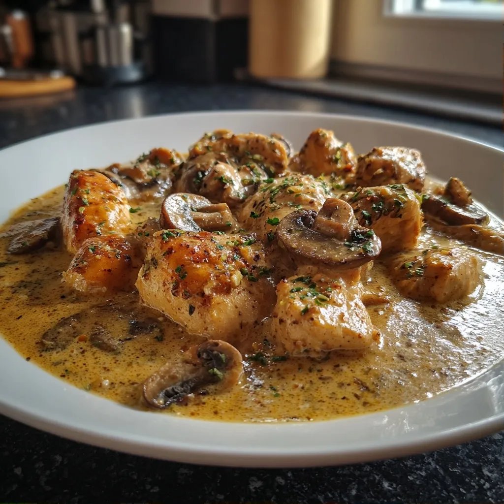Hähnchen In Pilzrahmsoße