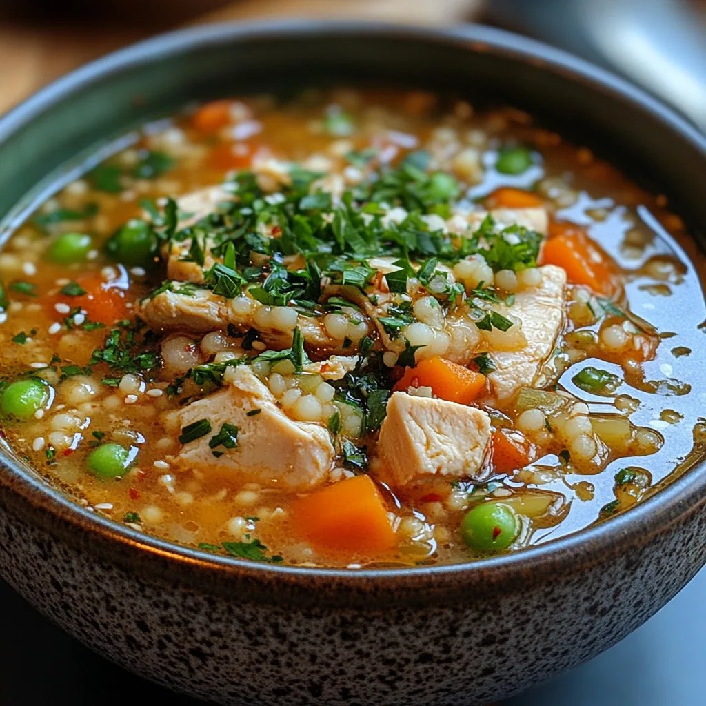 Hähnchen-Perlcouscous-Suppe: Ein Unglaublich Ultimatives Rezept für 4 Personen