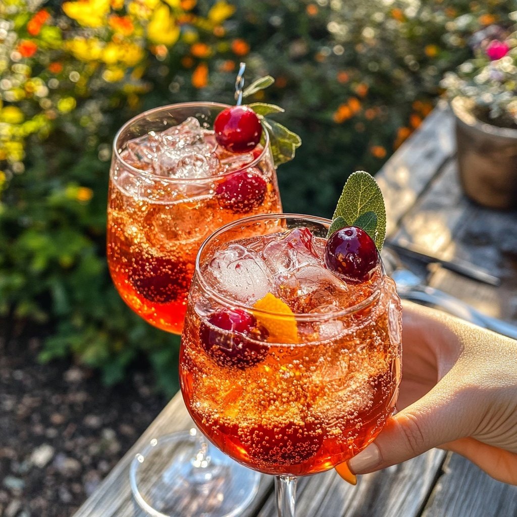 Festlicher Cranberry Winter Aperol Spritz