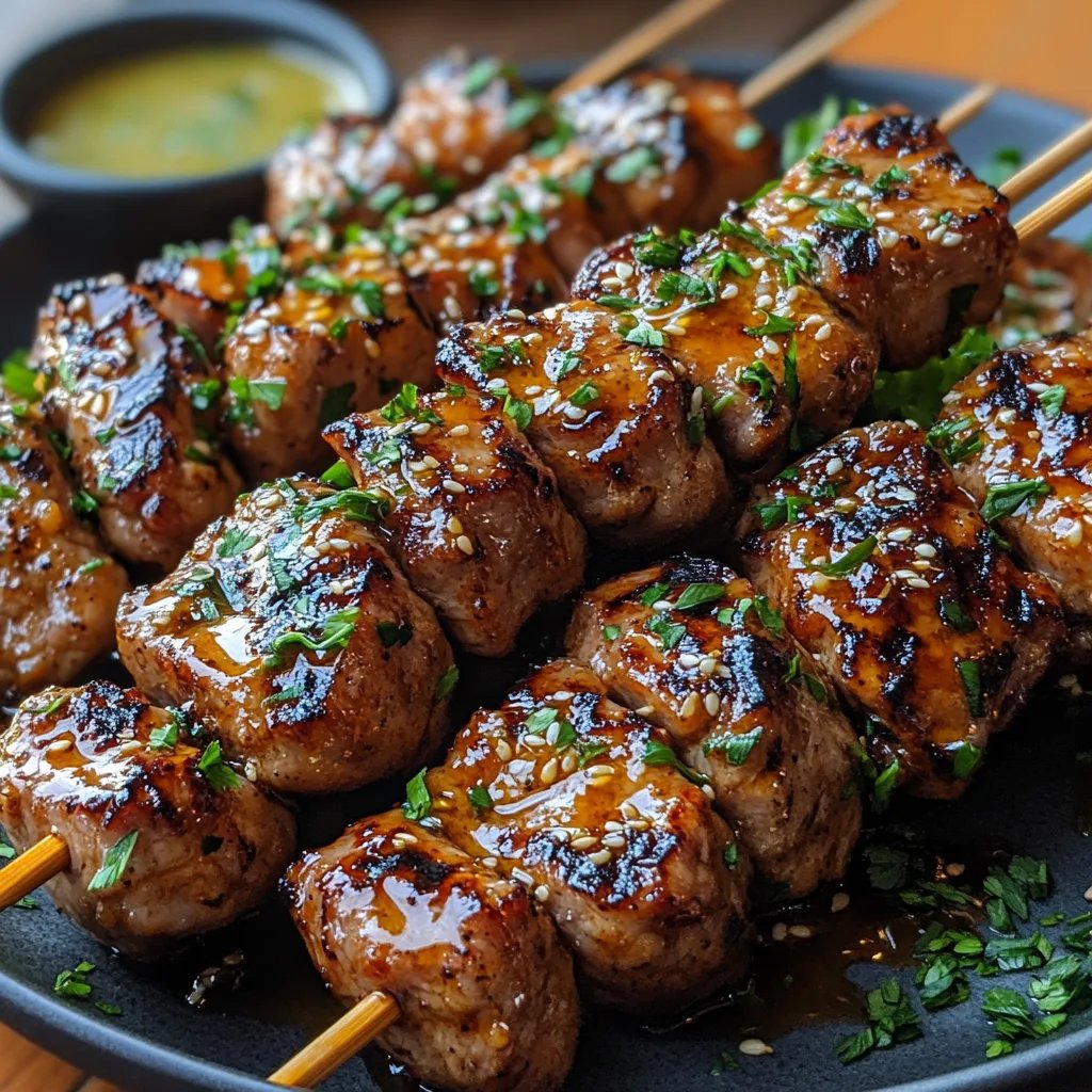 Sesam-Ingwer-Steakspieße mit Erdnusssauce: Ein Unglaubliches Ultimatives Rezept für 4 Personen