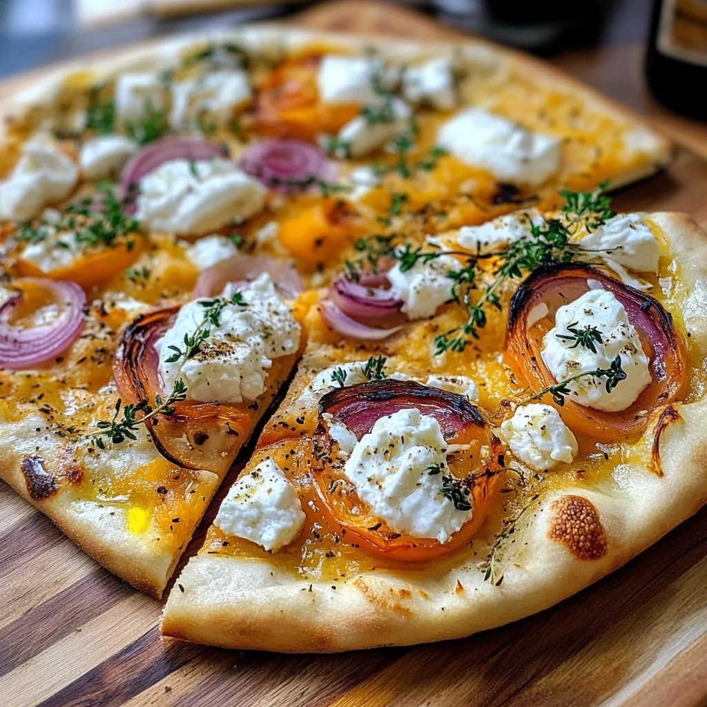 Kürbis-Flammkuchen mit Feta