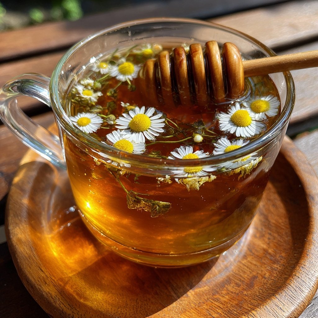 Beruhigender Löwenzahntee mit Honig