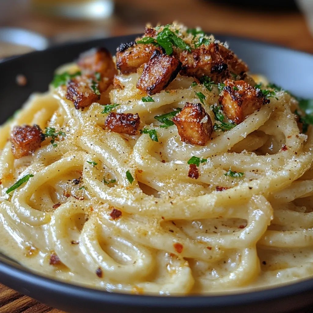 Geräucherte Tofu-Carbonara: Ein Unglaubliches Ultimatives Rezept für 4 Personen