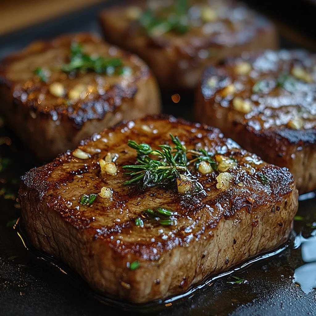 In der Pfanne gebratenes Steak mit Knoblauchbutter: Ein unglaubliches ultimatives Rezept für 2