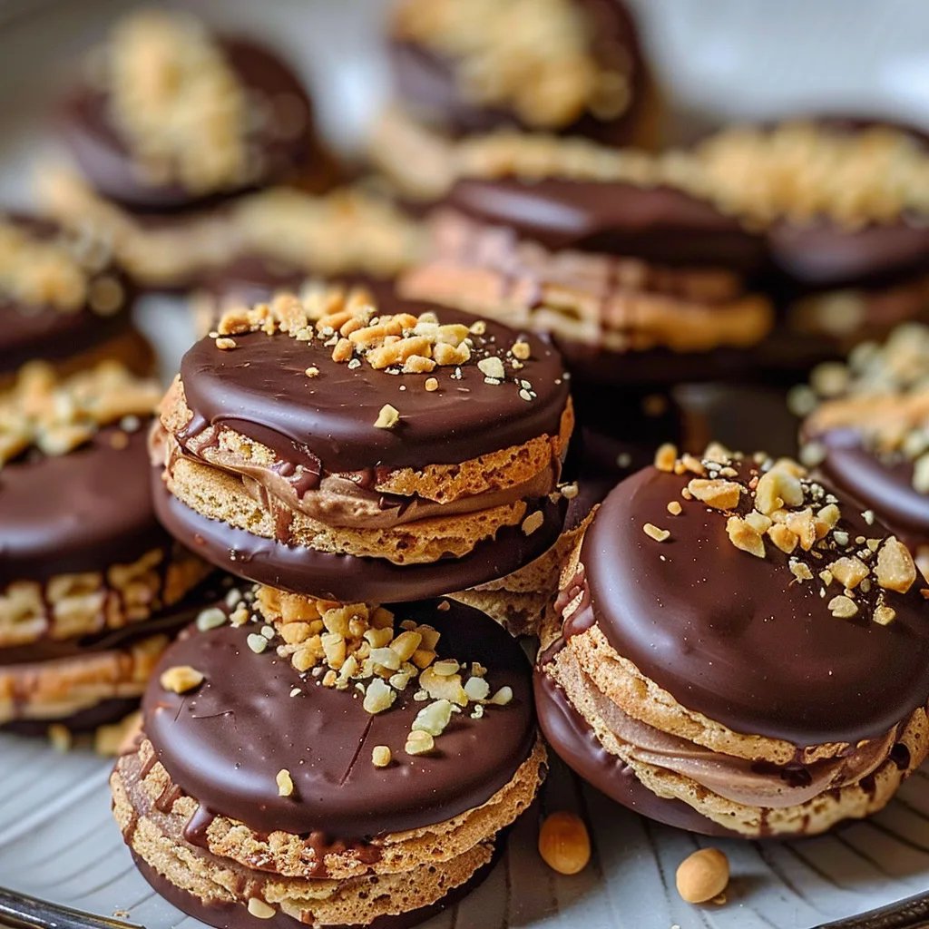 Gefüllte Nougat-Plätzchen