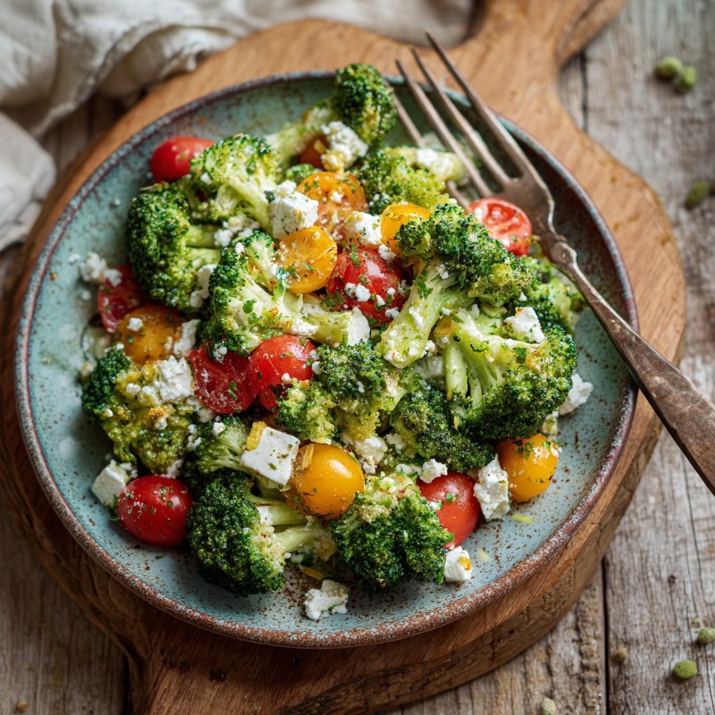 Herzhafter Brokkoli-Salat mit Feta
