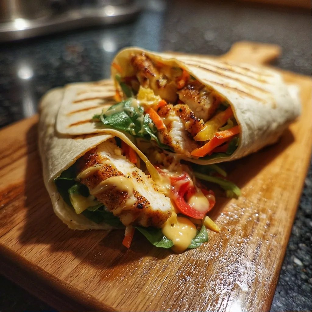 Honig-Senf-Hähnchen-Wrap
