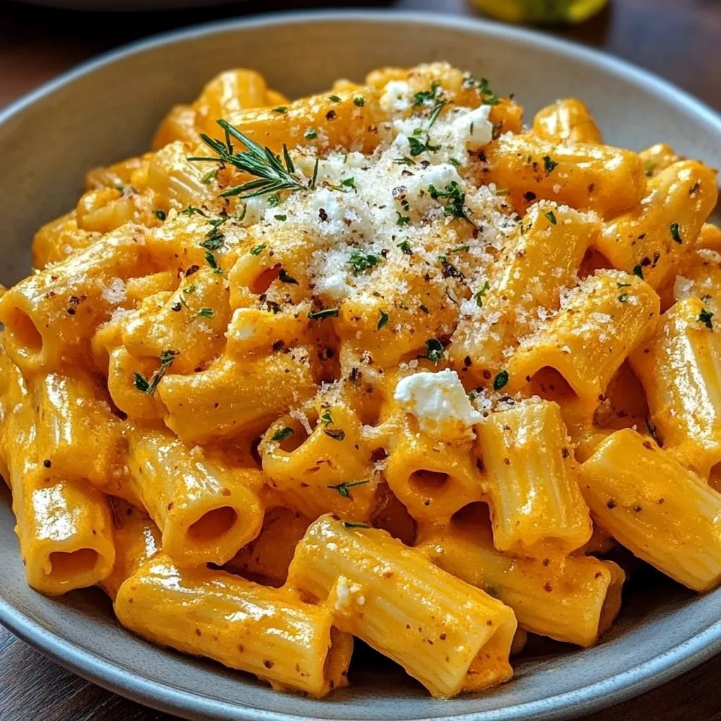 Kürbis Feta Pasta