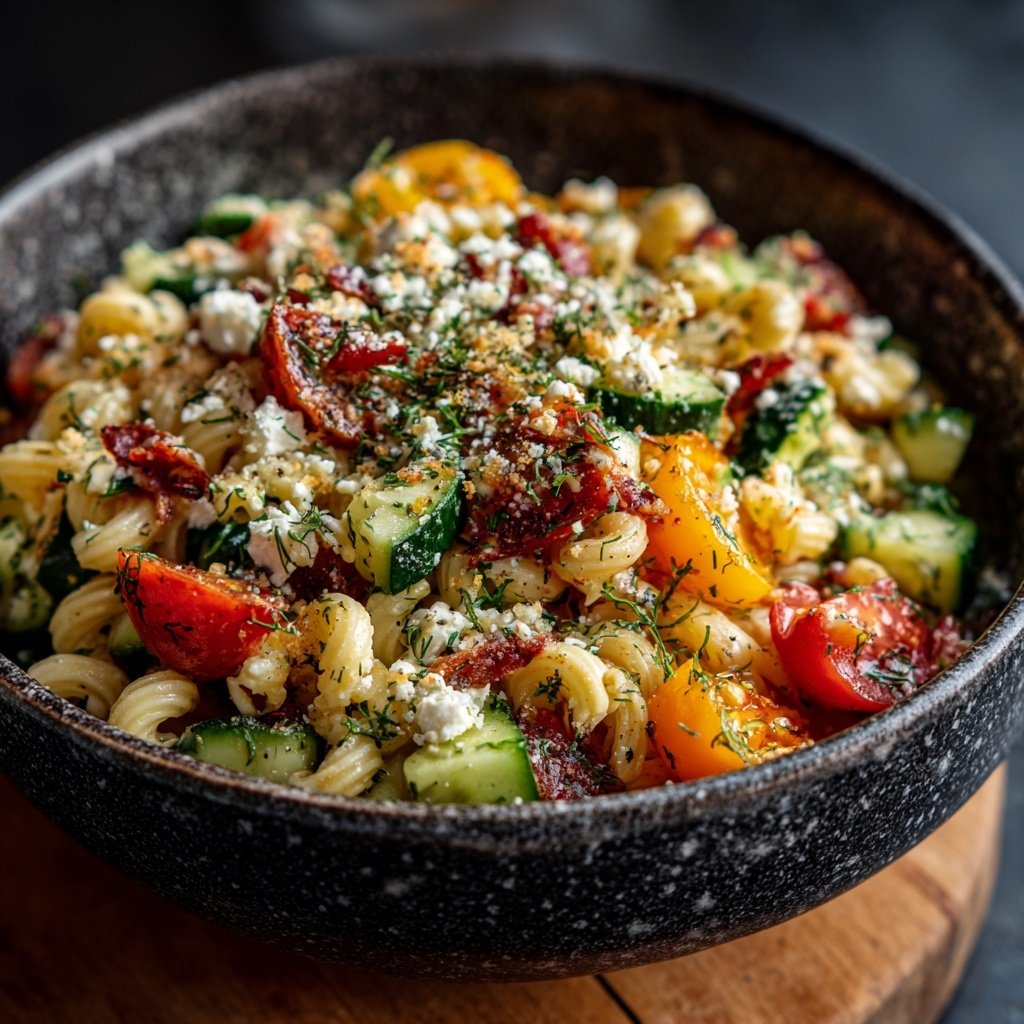 Mediterraner Taco-Pasta-Salat