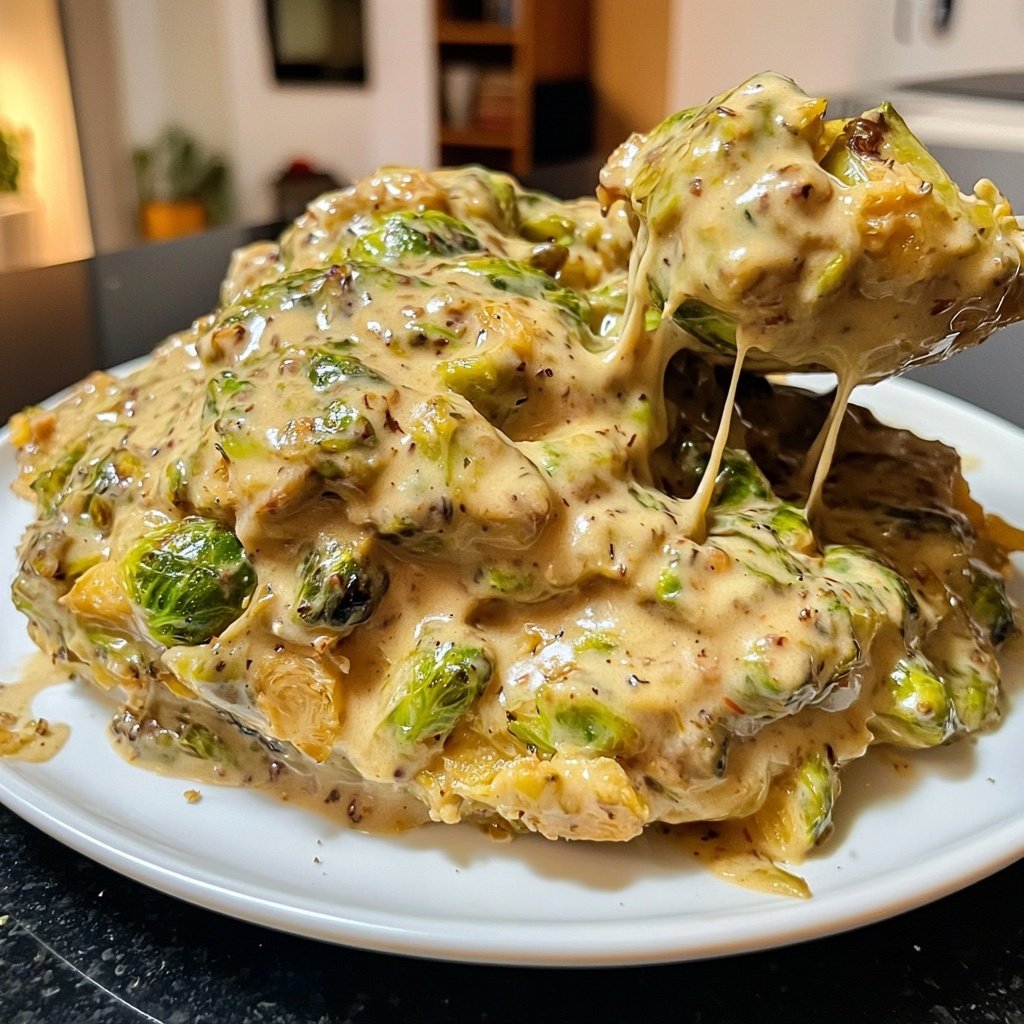 Cremige Rosenkohlpfanne