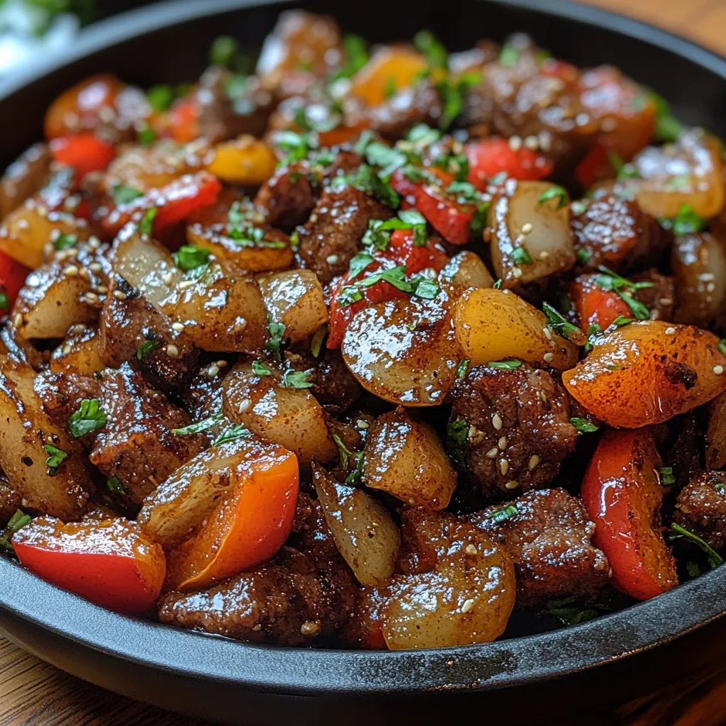 Pfeffersteak mit Paprika und Zwiebeln: Ein unglaubliches ultimatives Rezept