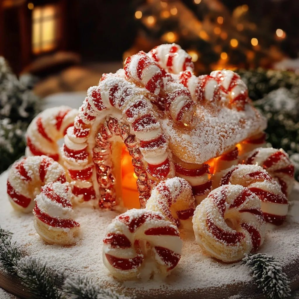 Festliche Zuckerstangen Kekse