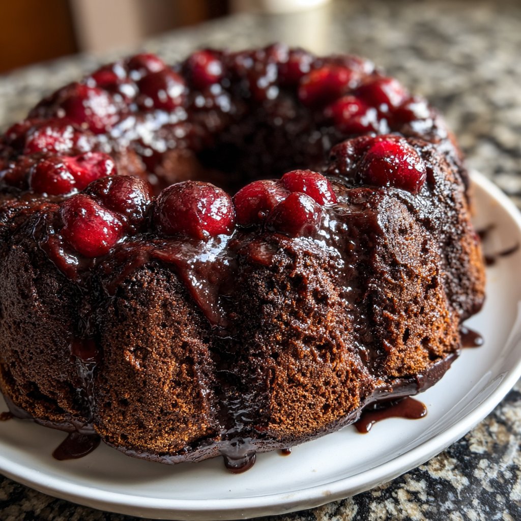 Dunkler Schokoladen Kuchen Balsamico Kirschen