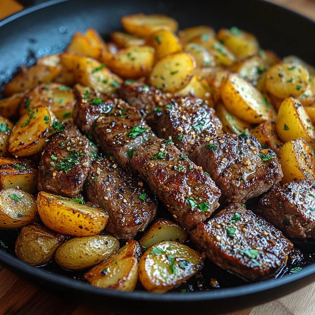 Steak mit Knoblauchbutter und Kartoffeln aus der Pfanne: Ein Unglaubliches Ultimatives Rezept