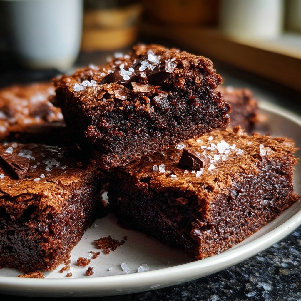Chili Schokolade Brownies mit Meersalz