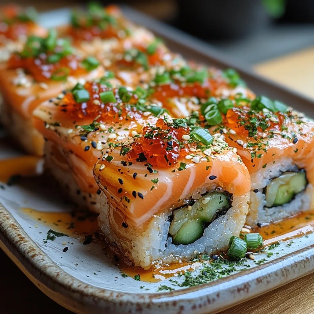<p>Knuspriger Reissushi mit geräuchertem Lachs und Bang-Bang-Sauce: Ein Unglaubliches Ultimatives Rezept</p>
