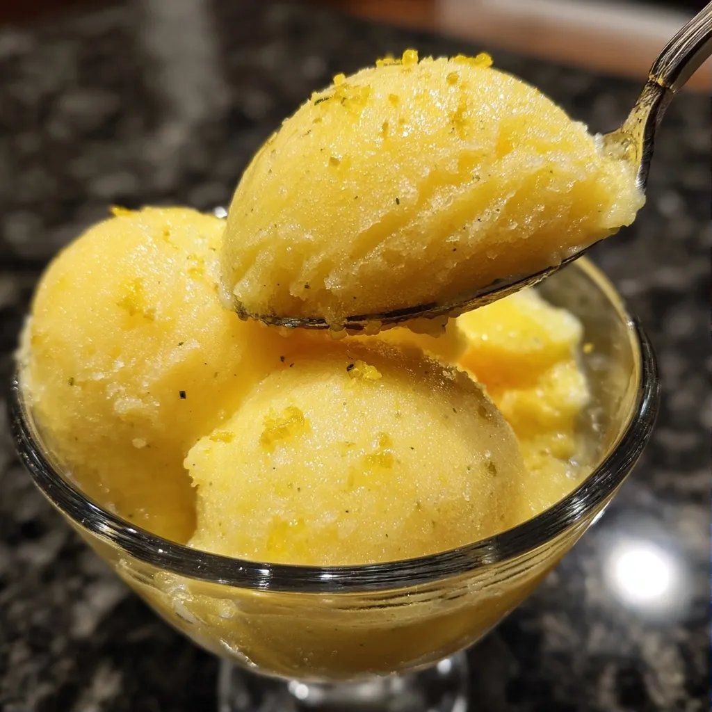 Zitronen-Sorbet schnell