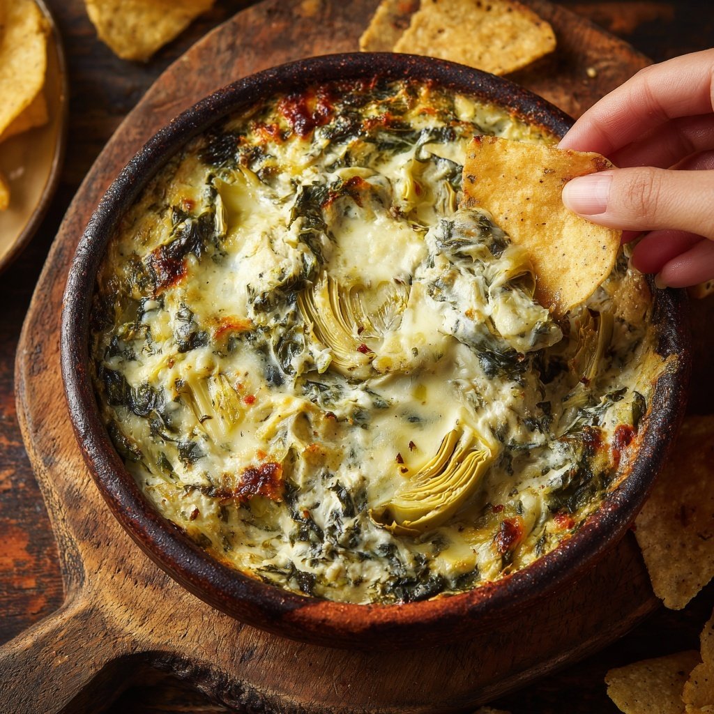 Warmer Artischocken Spinat Dip