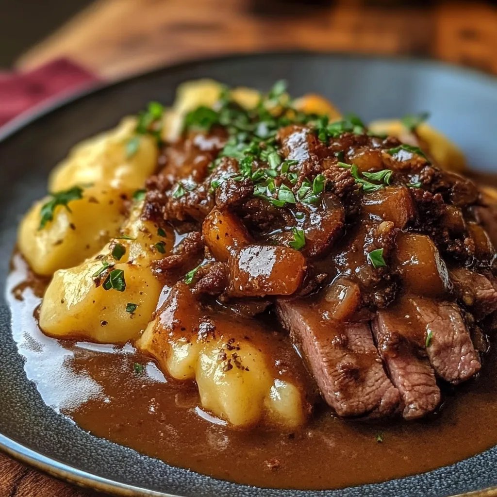 Hackfleisch mit Bratensauce auf cremigem Kartoffelpüree: Ein Unglaublich Ultimatives Rezept