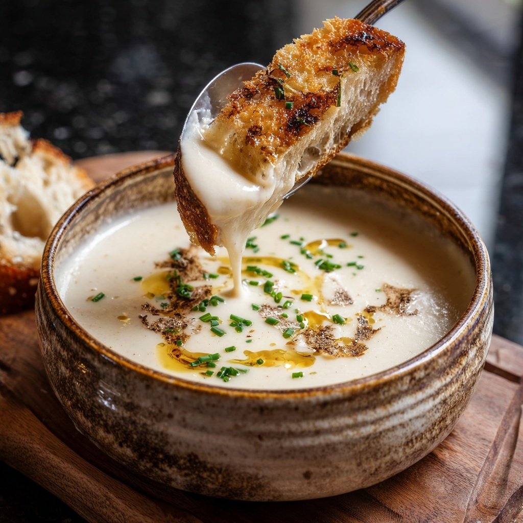 Pastinakencremesuppe mit Trüffelöl