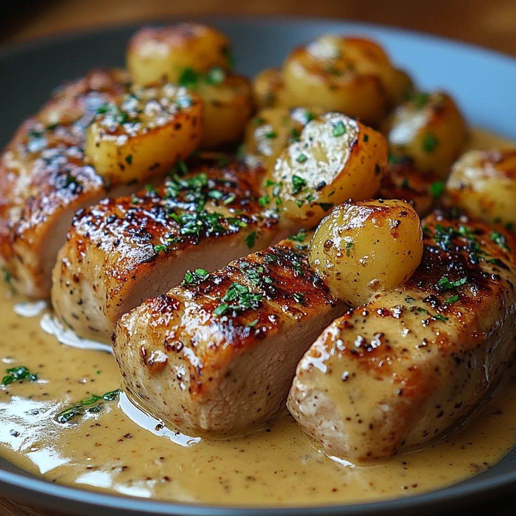 Schweinefilet mit cremiger Dijon-Sauce: Ein Unglaubliches Ultimatives Rezept für 4 Personen