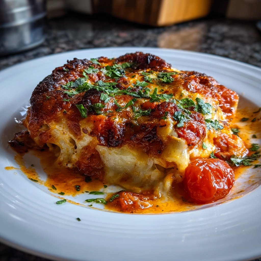 Cremige getrocknete Tomate Lasagne Suppe