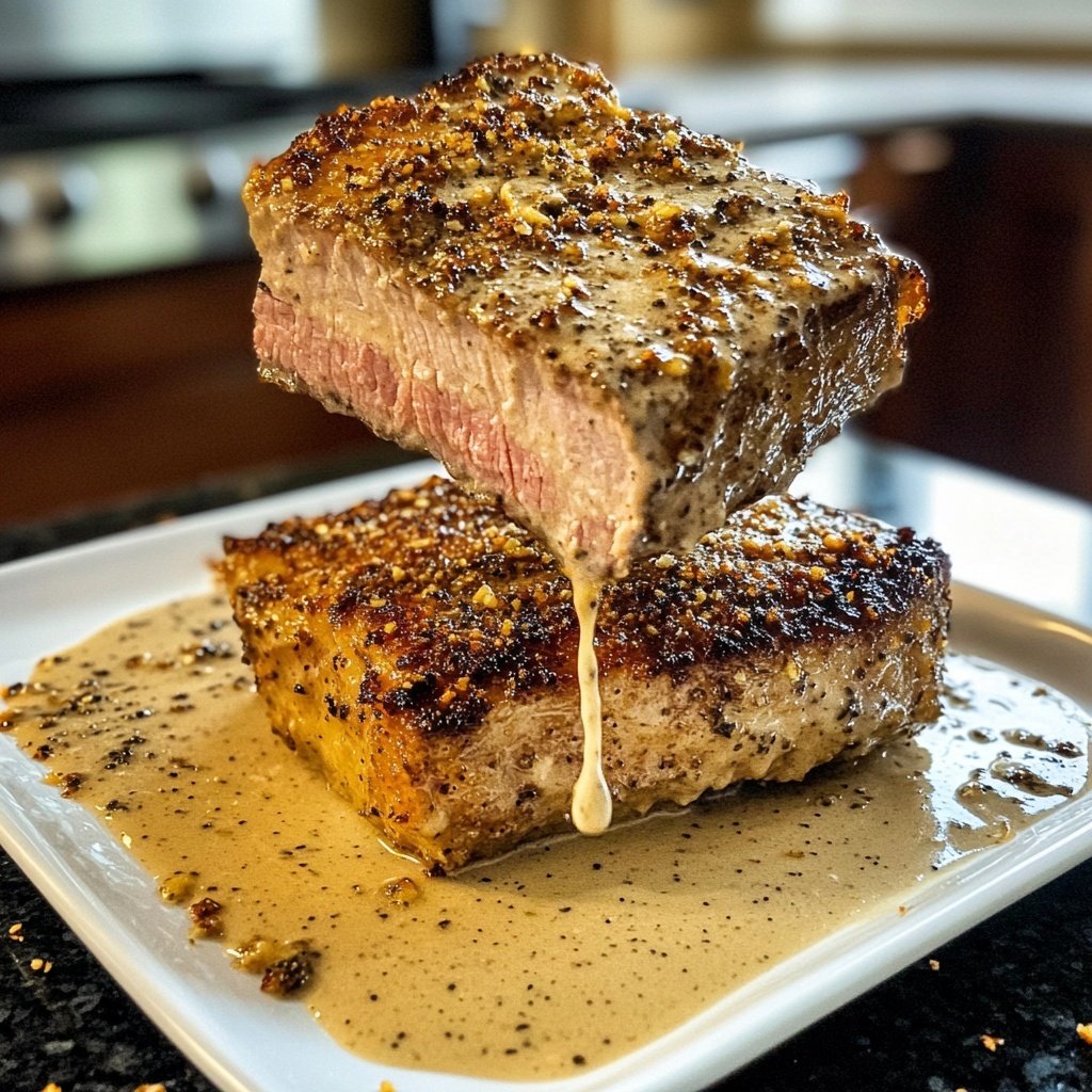 Rinderfilet mit Knoblauch-Dijon-Sahnesauce