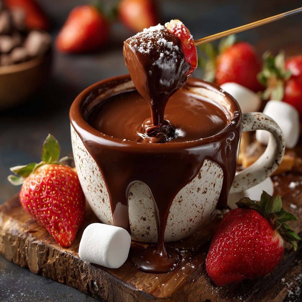 Samtiges Milch Schokoladen Fondue