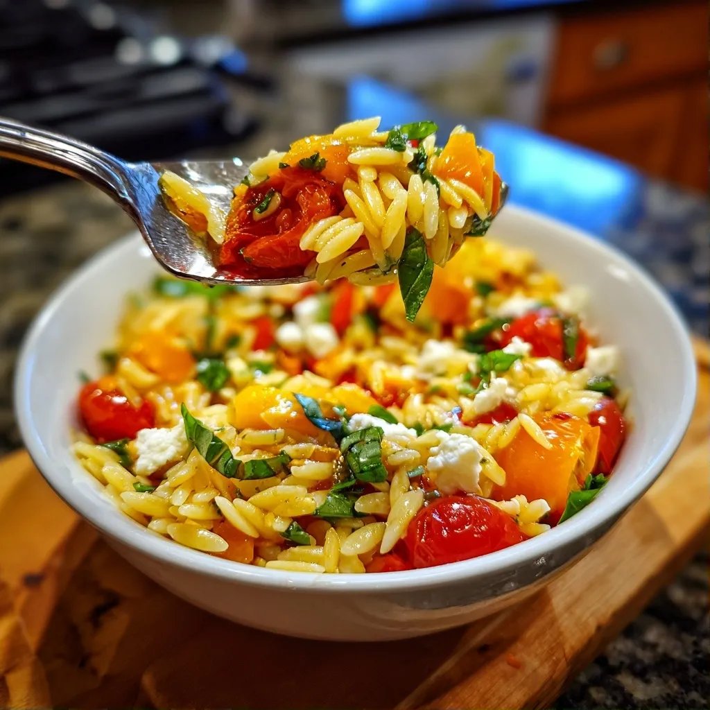 Orzo Salat mit Gemüse