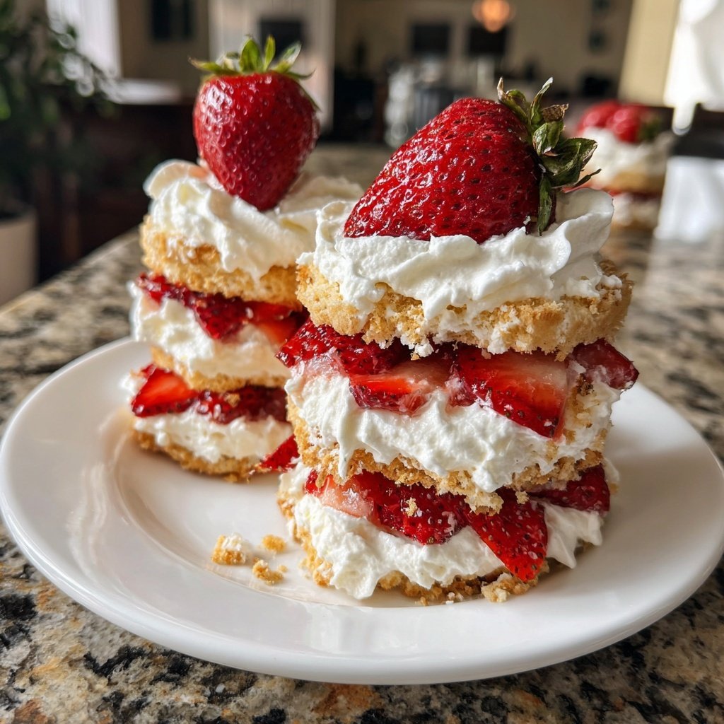 No-Bake Strawberry Shortcake Treats