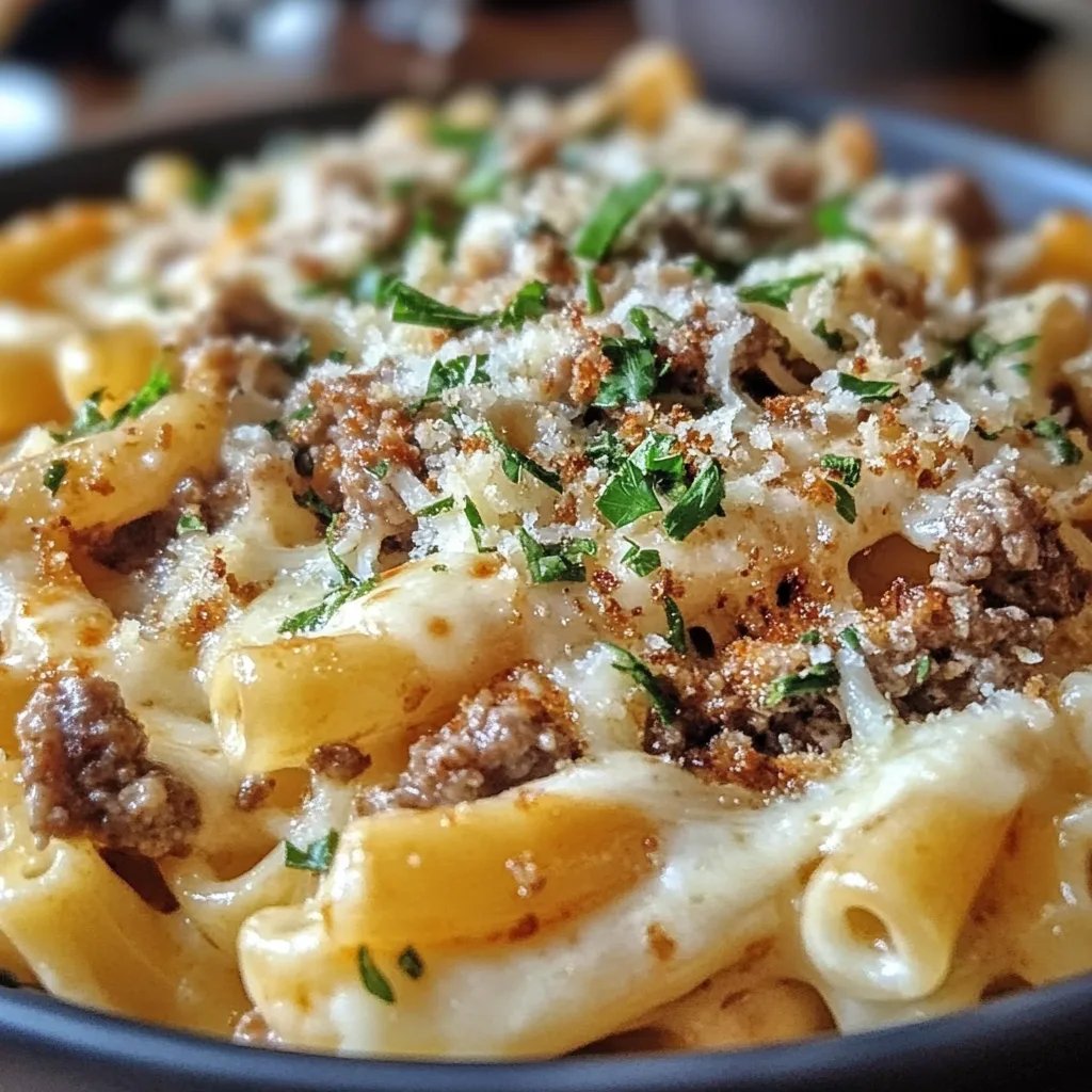 Griechischer Nudel-Auflauf mit Feta und Hackfleisch