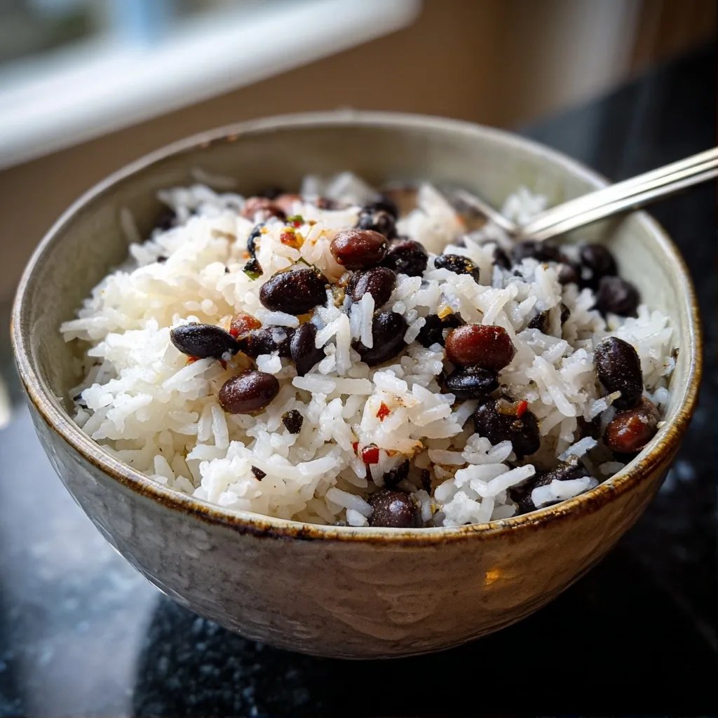Bowl mit Reis Bohnen