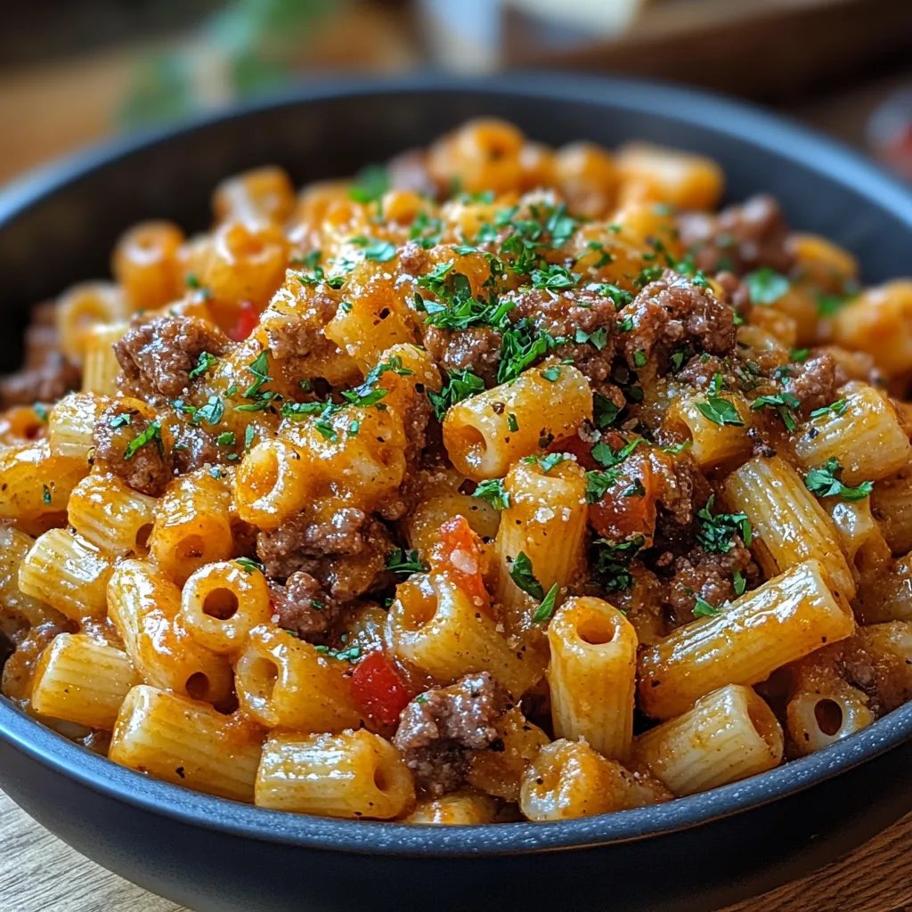 One-Pot-Cheeseburger-Makkaroni: Ein Unglaubliches Ultimatives Rezept für 4 Personen