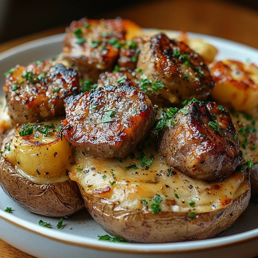 Ofenkartoffel mit Steakstücken: Ein Unglaubliches Essenzielles Rezept für 4 Personen