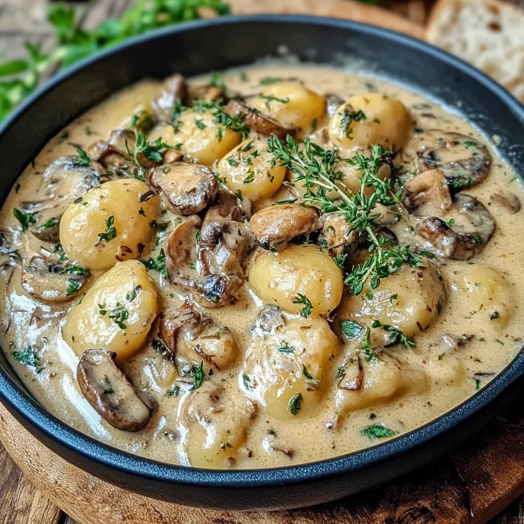 Gnocchi Rezept: Cremige Pilz Pfanne