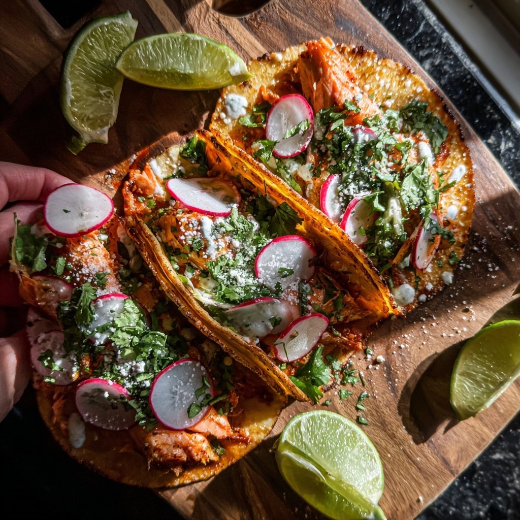 Chili Lime Salmon Tacos