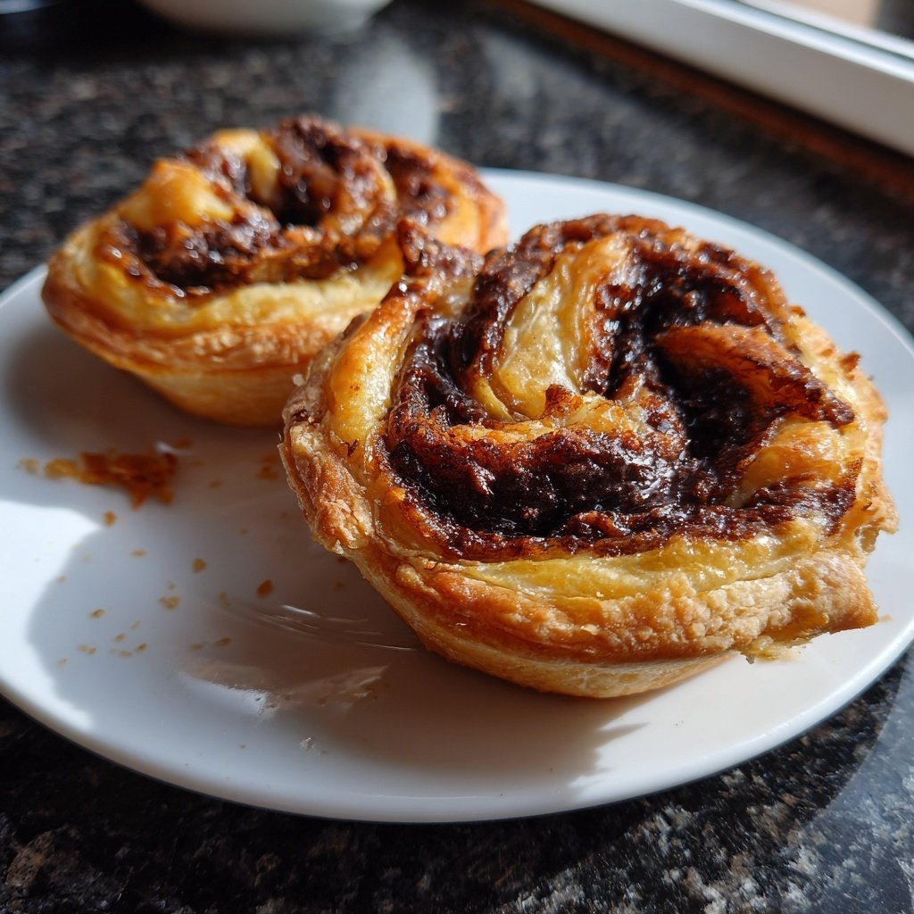 Schokoladen gedrehte Mince Pies Teig