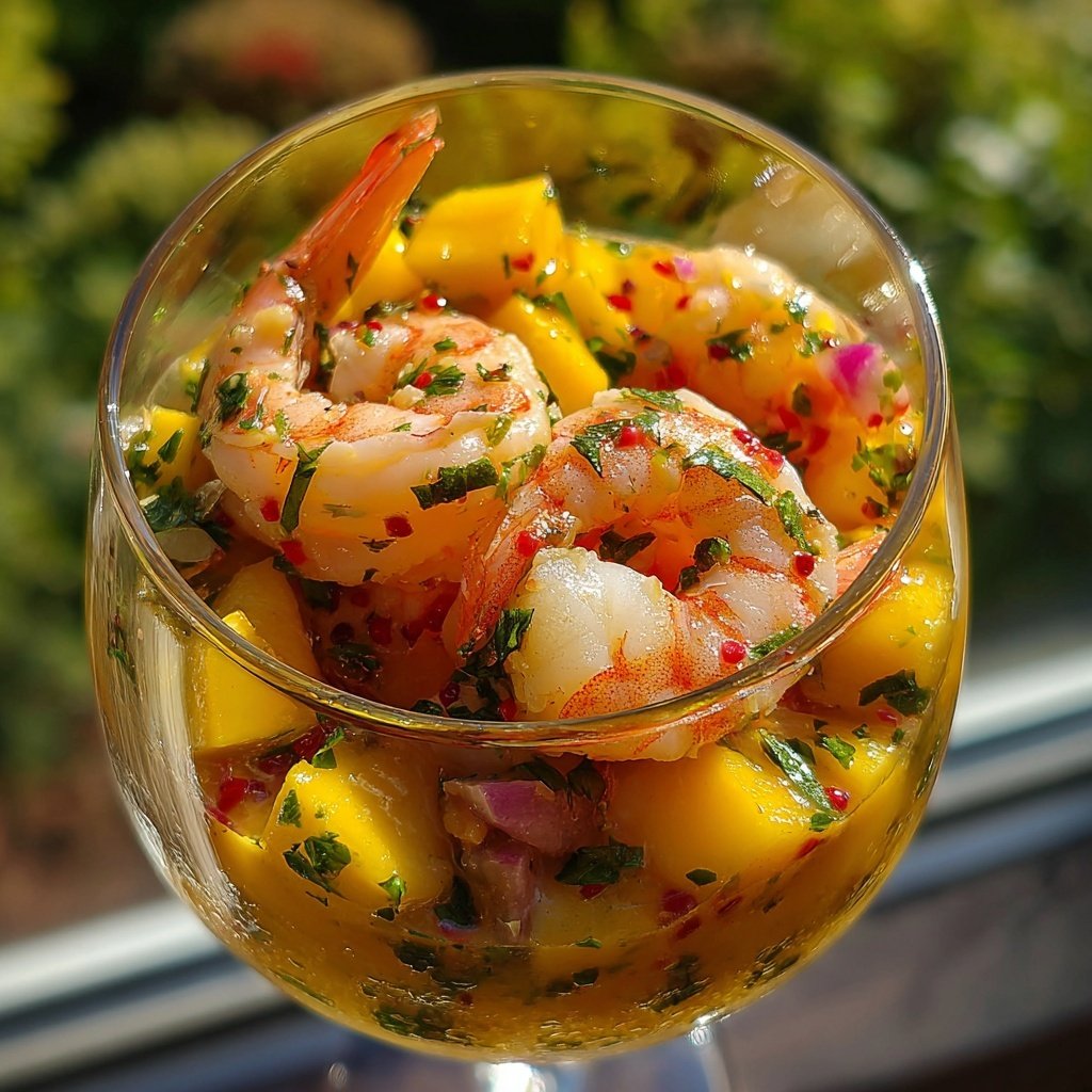 Garnelencocktail mit Mango und Chili