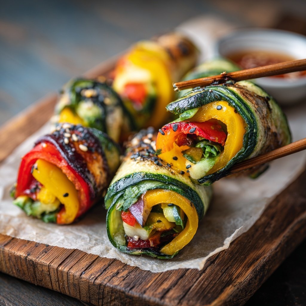 Bunte Gemüse Sushi Rollen