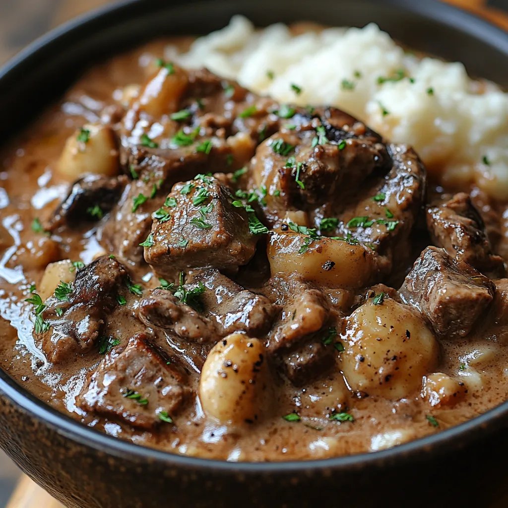 Langsam gegarter Rindfleisch-Stroganoff: Ein Unglaubliches Ultimatives Rezept