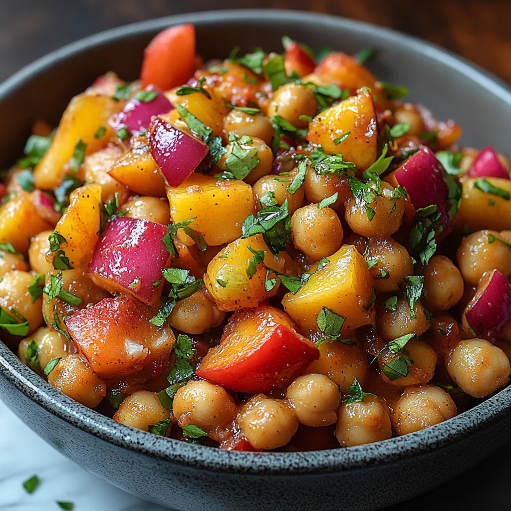 Kichererbsen-Pfirsich-Salat mit Honig-Limetten-Dressing: Ein Unglaublich Essenzielles Rezept für den Sommer