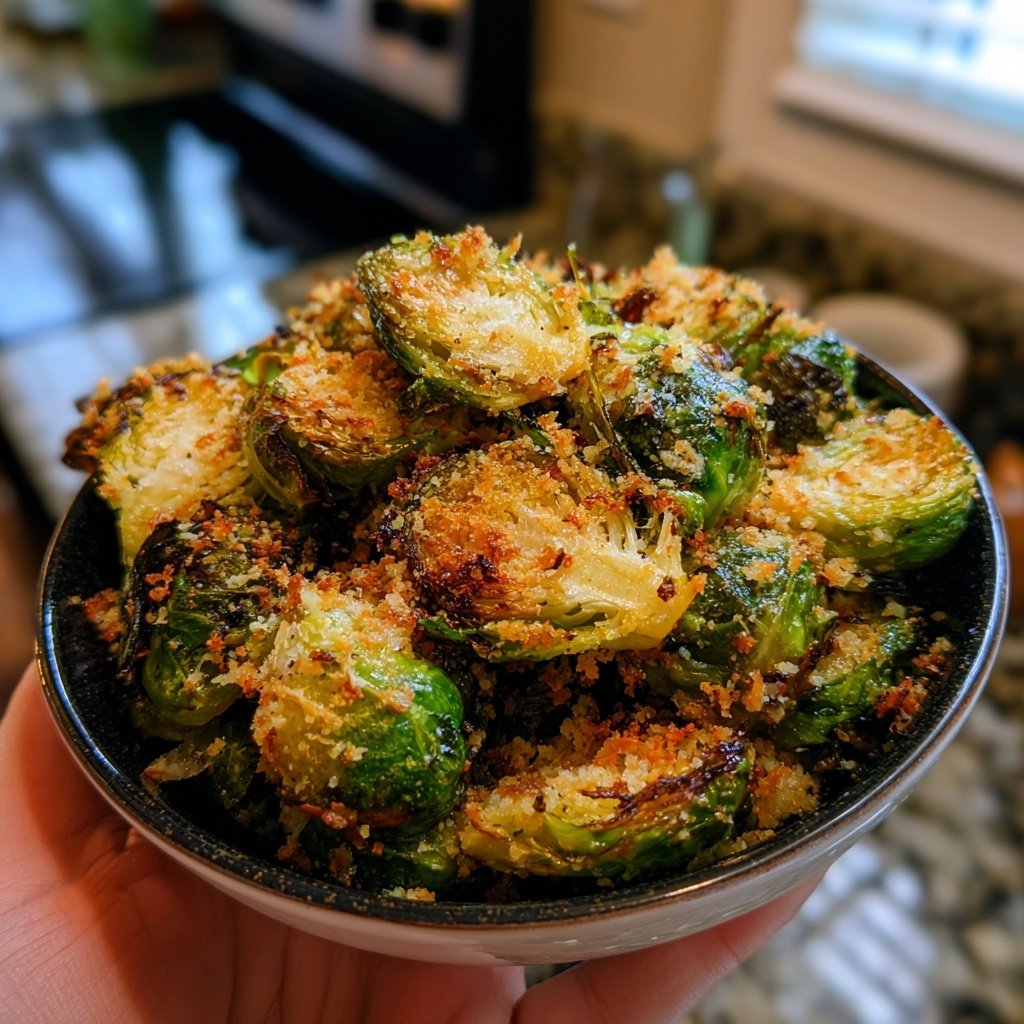 Knuspriger Rosenkohl aus dem Ofen mit Parmesan​